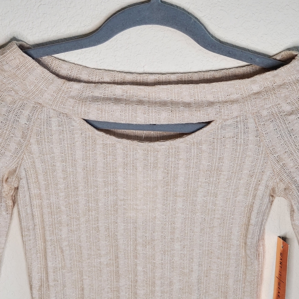 Almost Famous cream knit top - Picture 3 of 11